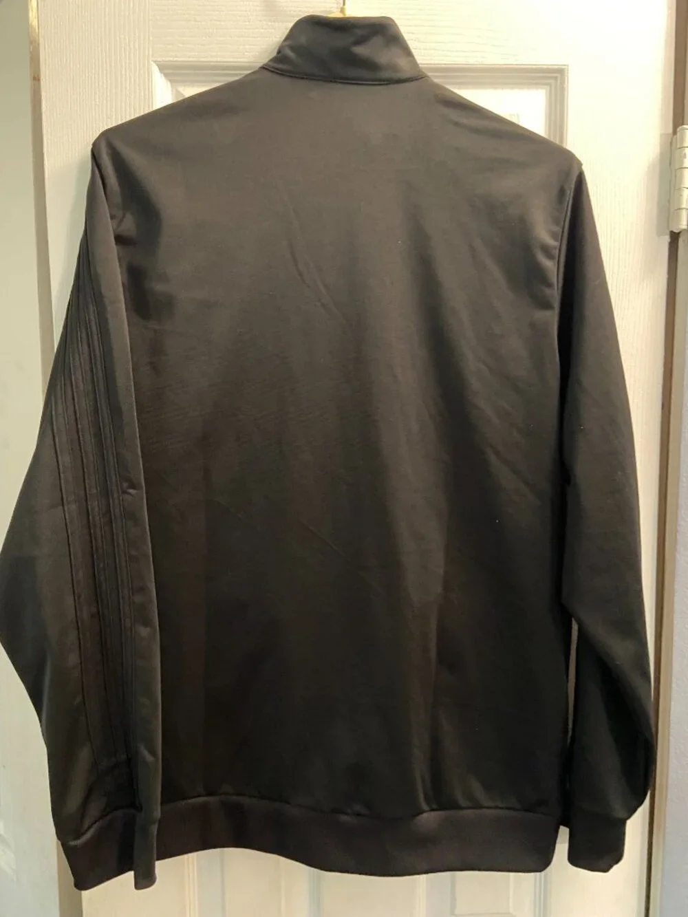 adidas Originals Men's black Full-Zip Collared Track Jacket Knit Size L